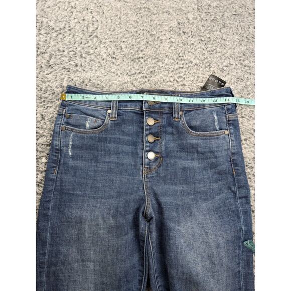 Liverpool Jeans Women 4 Blue Skinny High Rise Ankle Stretch Distressed Casual - Picture 7 of 11